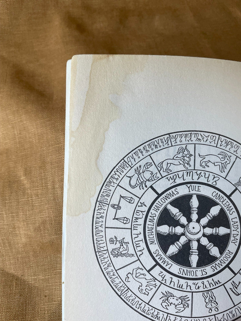 Mastering Witchcraft by Paul Huson - interior water staining