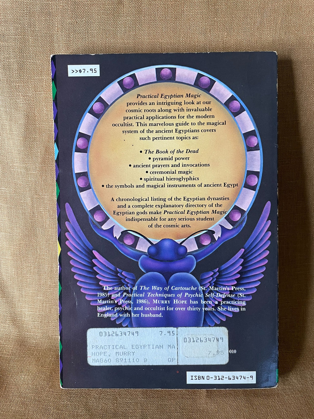Practical Egyptian Magic by Murry Hope back cover