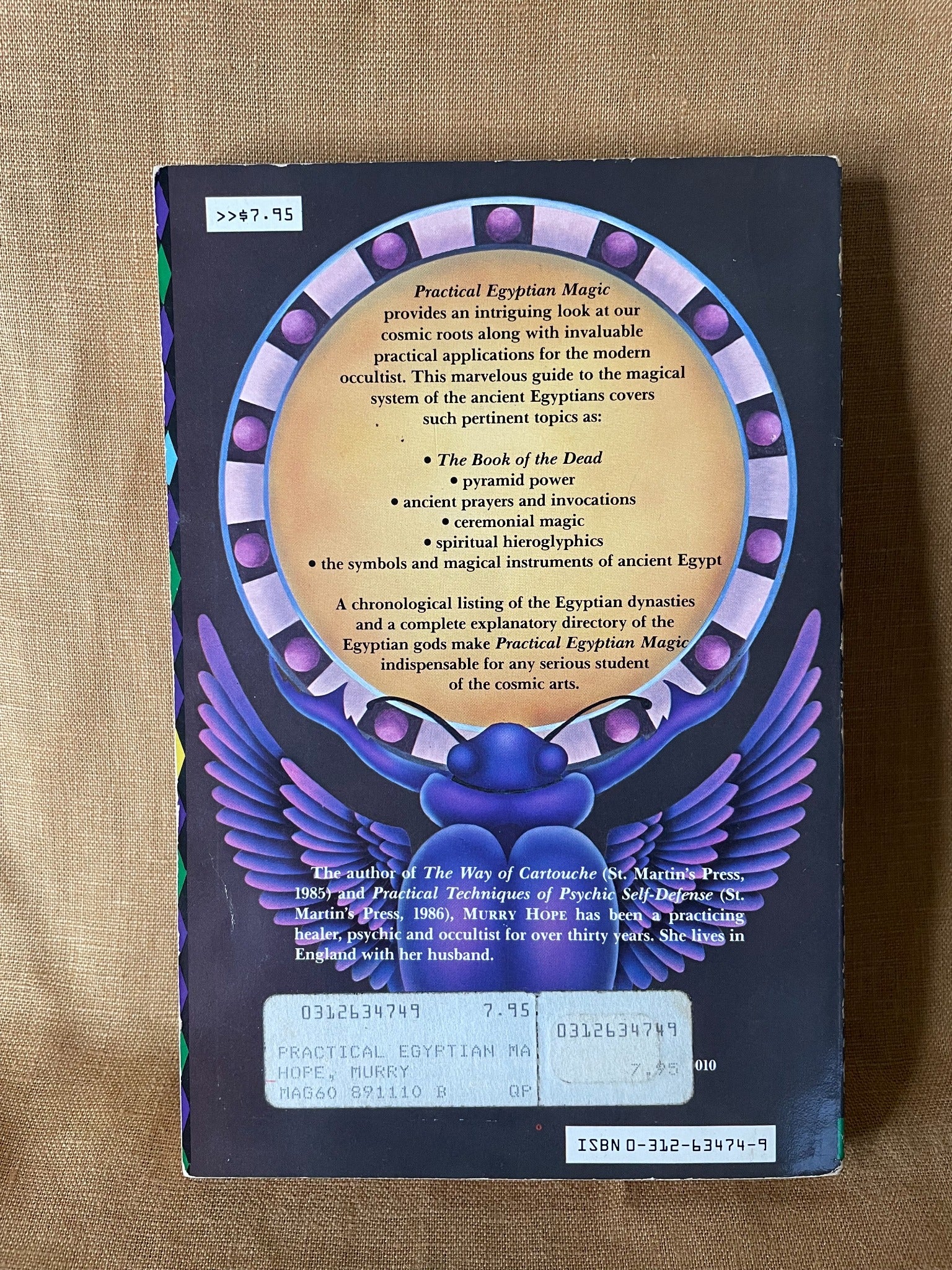 Practical Egyptian Magic by Murry Hope back cover