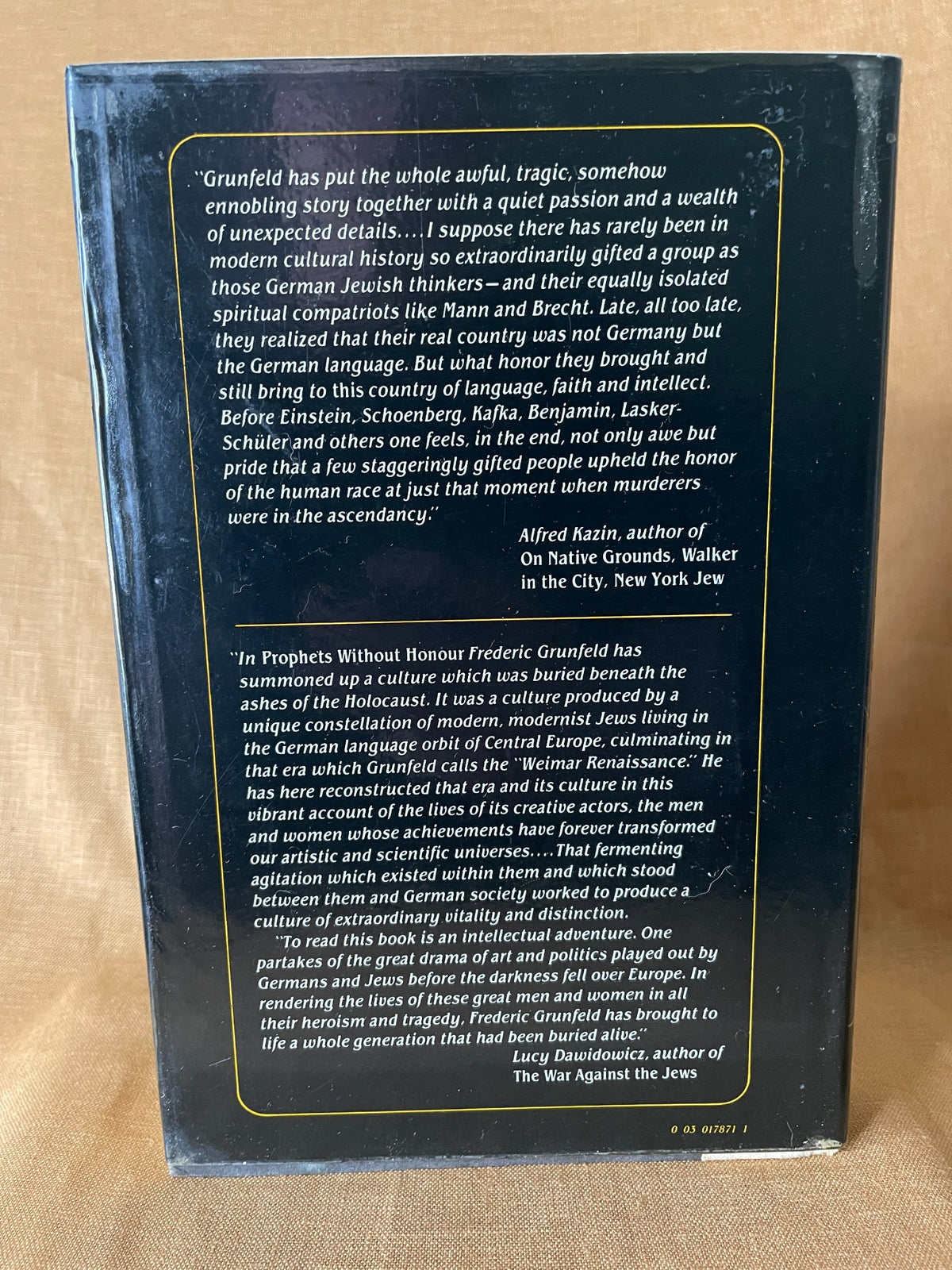 Prophets Without Honour by Frederic V. Grunfeld back cover