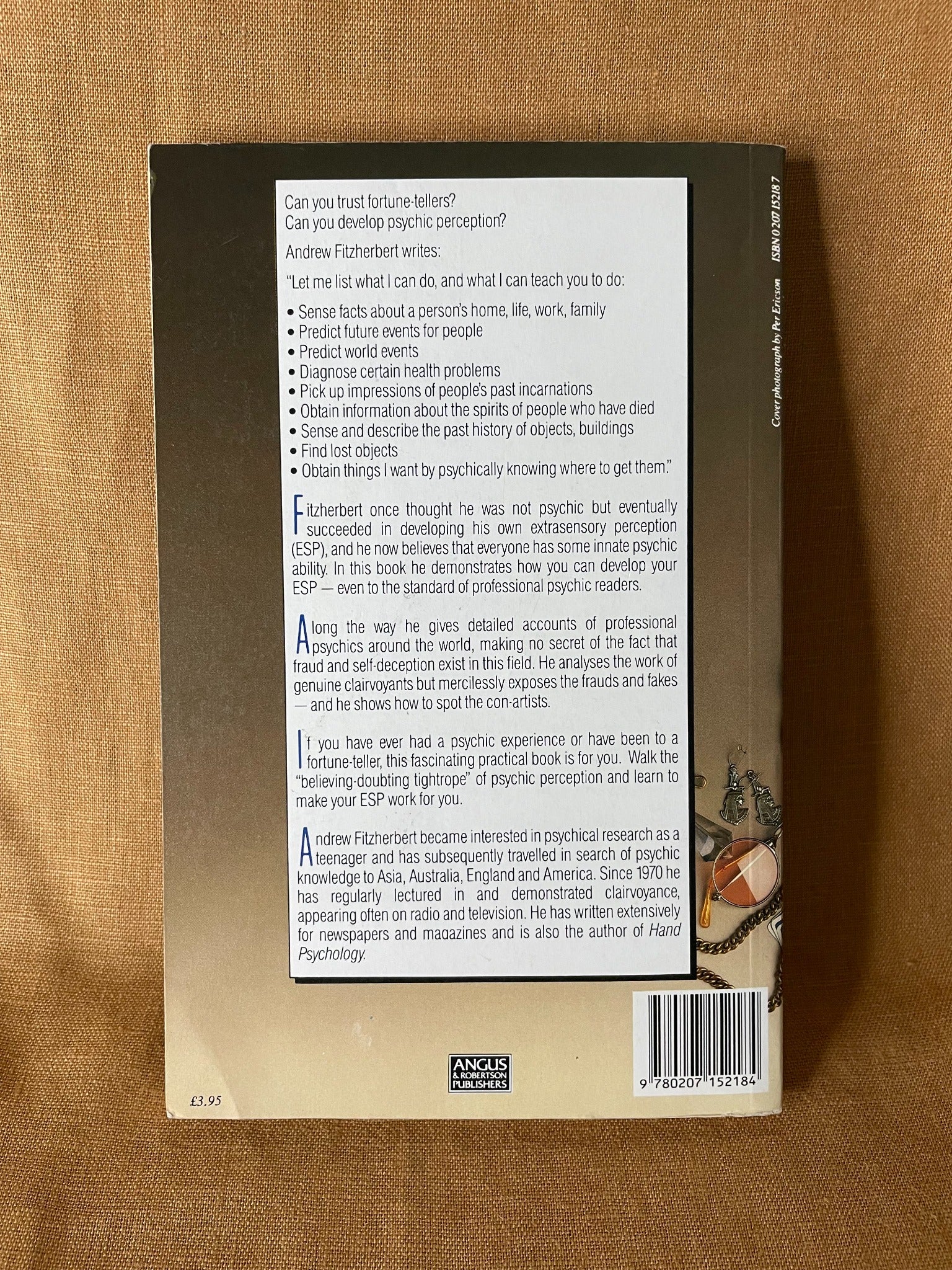 Psychic Sense by Andrew Fitzherbert back cover