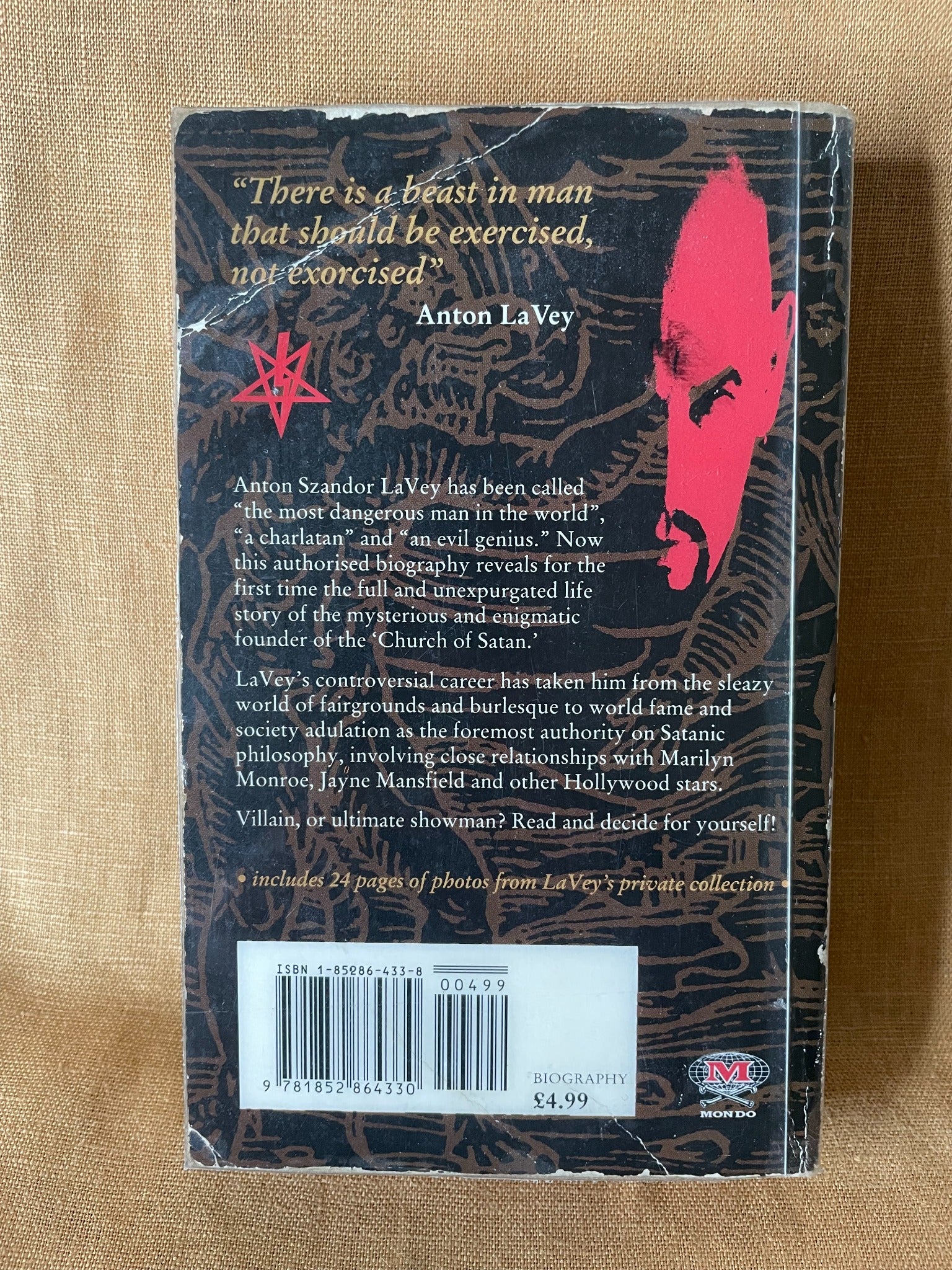 The Secret Life of a Satanist by Blanche Barton, 1992 Mondo paperback, back cover