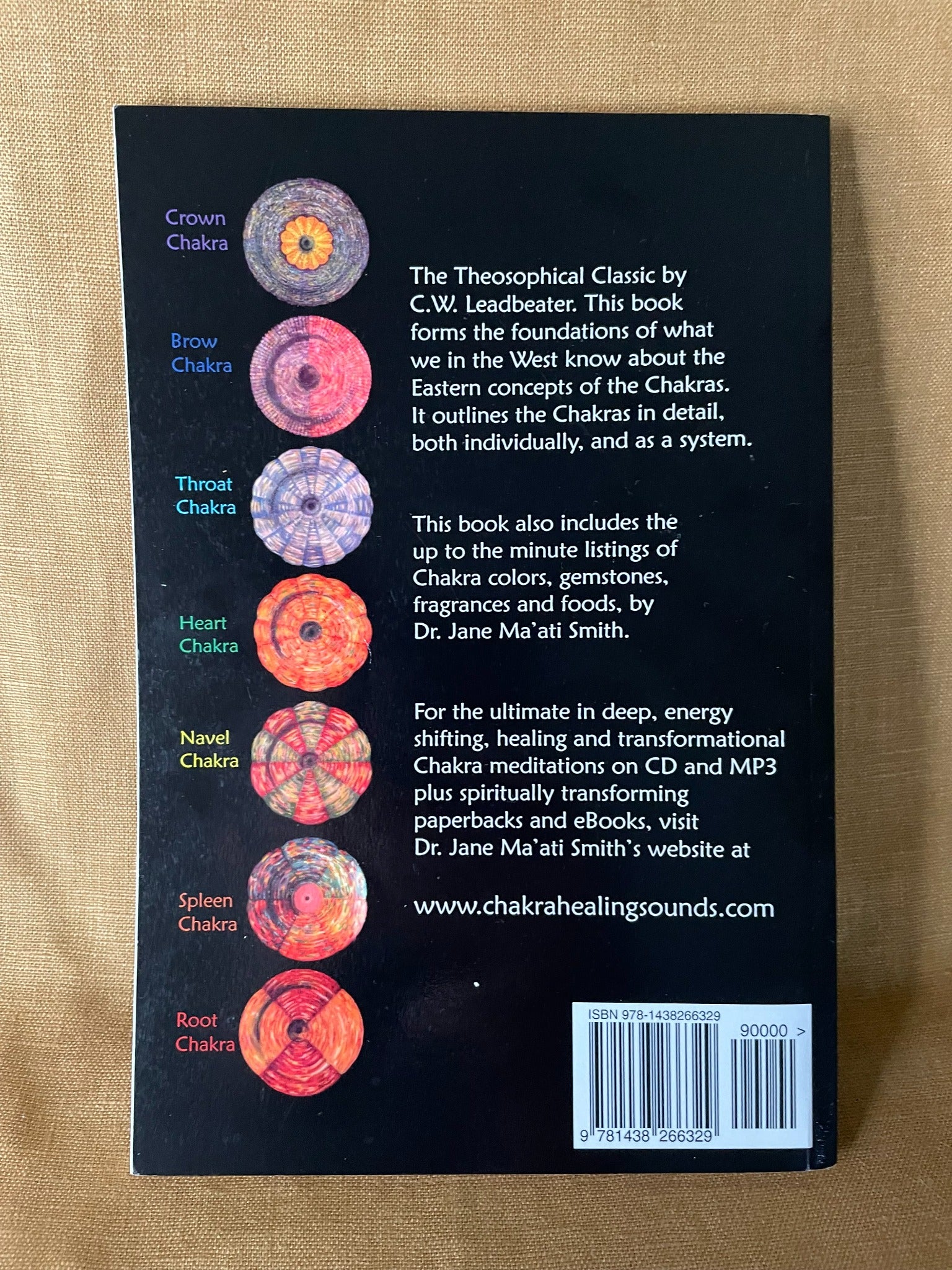 The Chakras by C. W. Leadbeater and Dr. Jane Ma'ati Smith - back cover