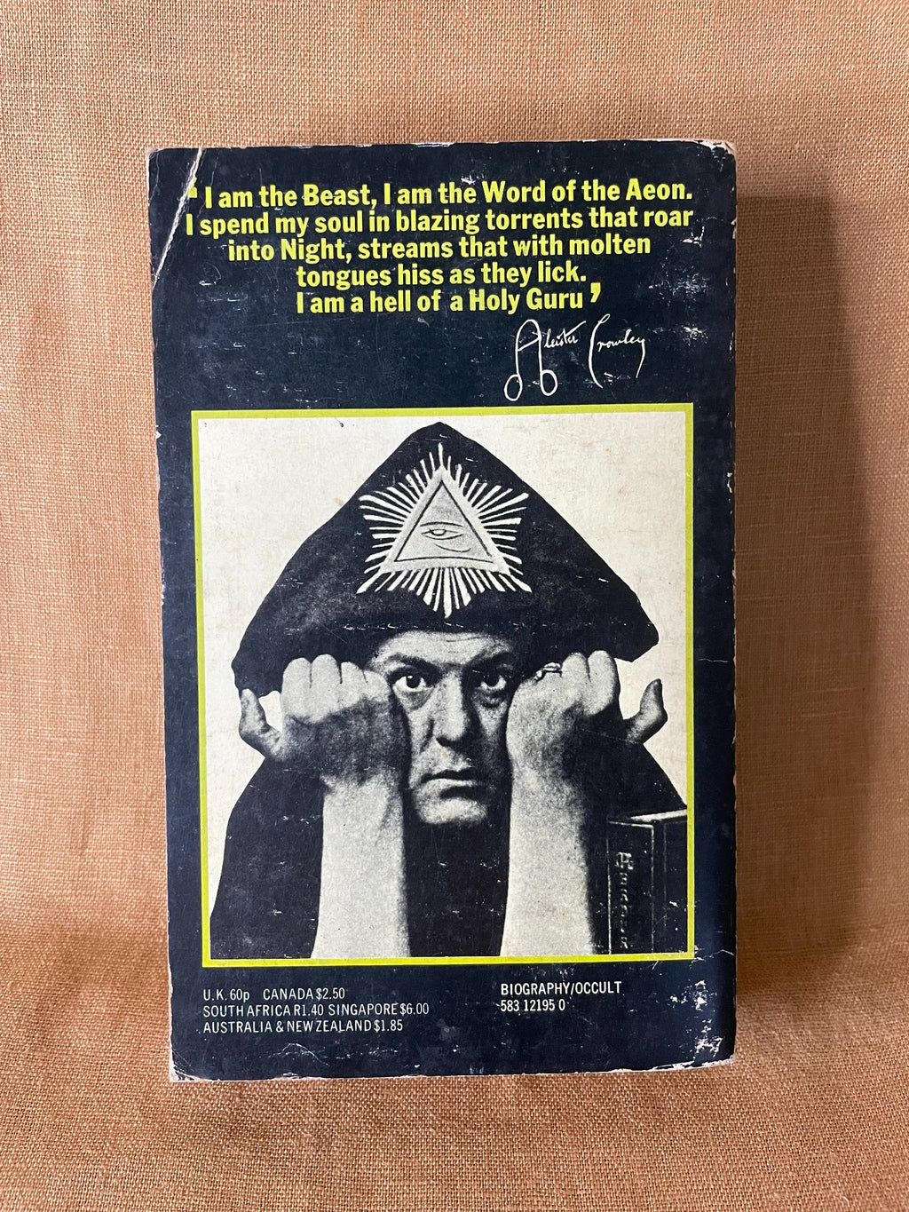 The Great Beast by John Symonds 1973 Mayflower paperback back cover