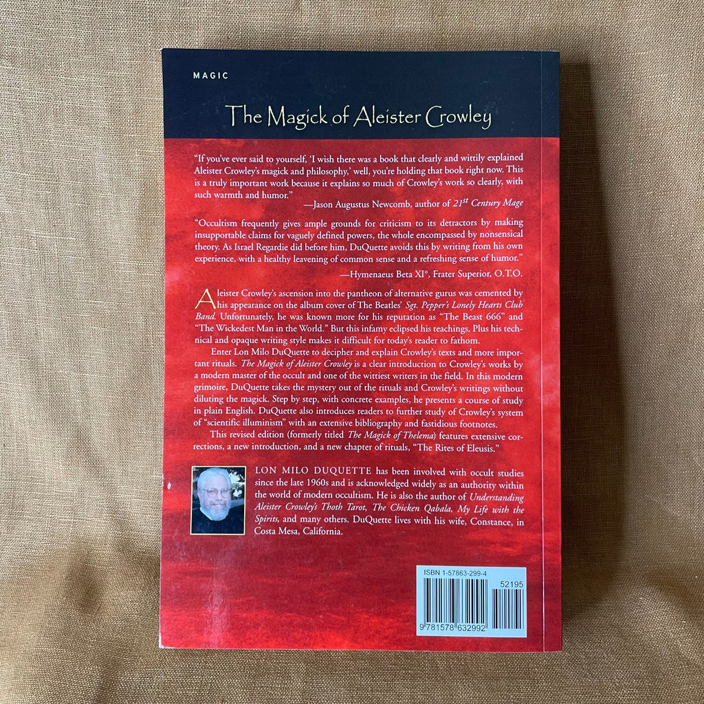 Back cover of The Magick of Aleister Crowley by Lon Milo DuQuette