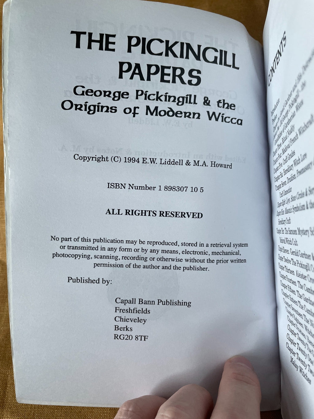 The Pickingill Papers copyright and title page