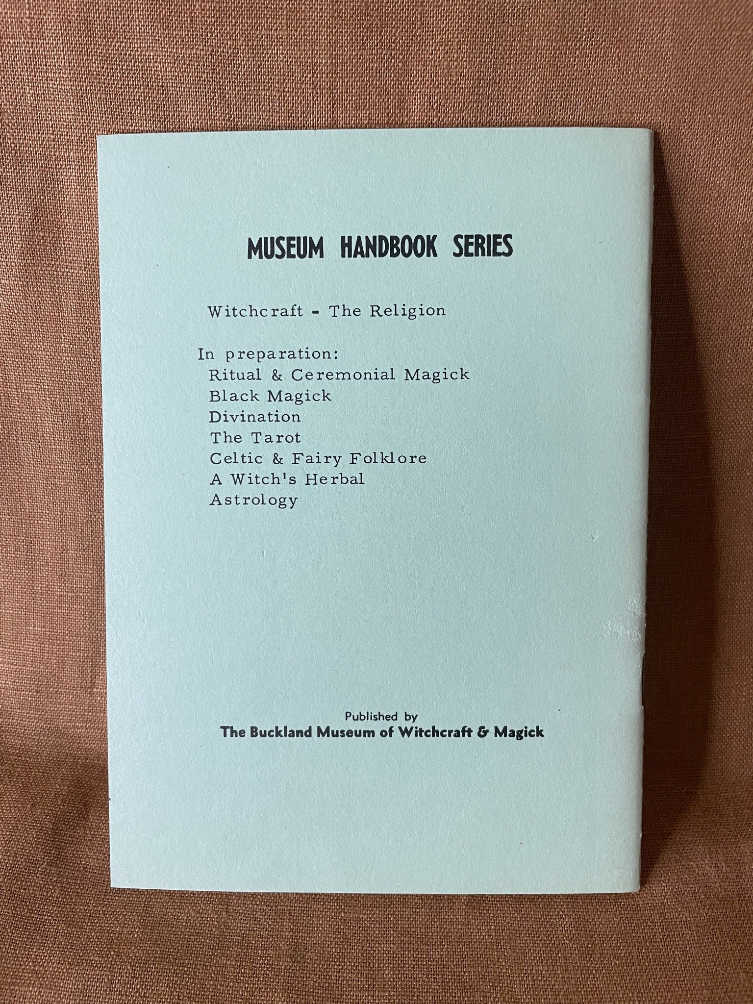 Witchcraft... The Religion by Raymond Buckland - back cover