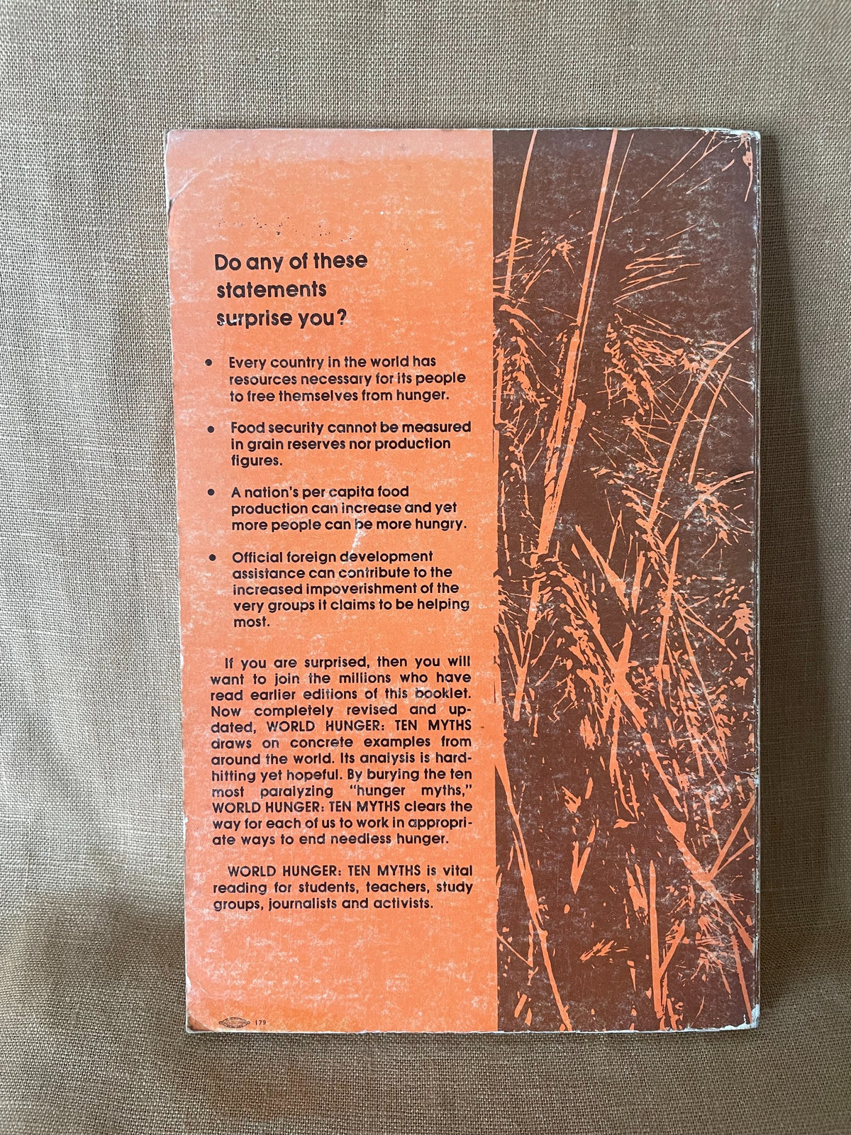 World Hunger: Ten Myths back cover