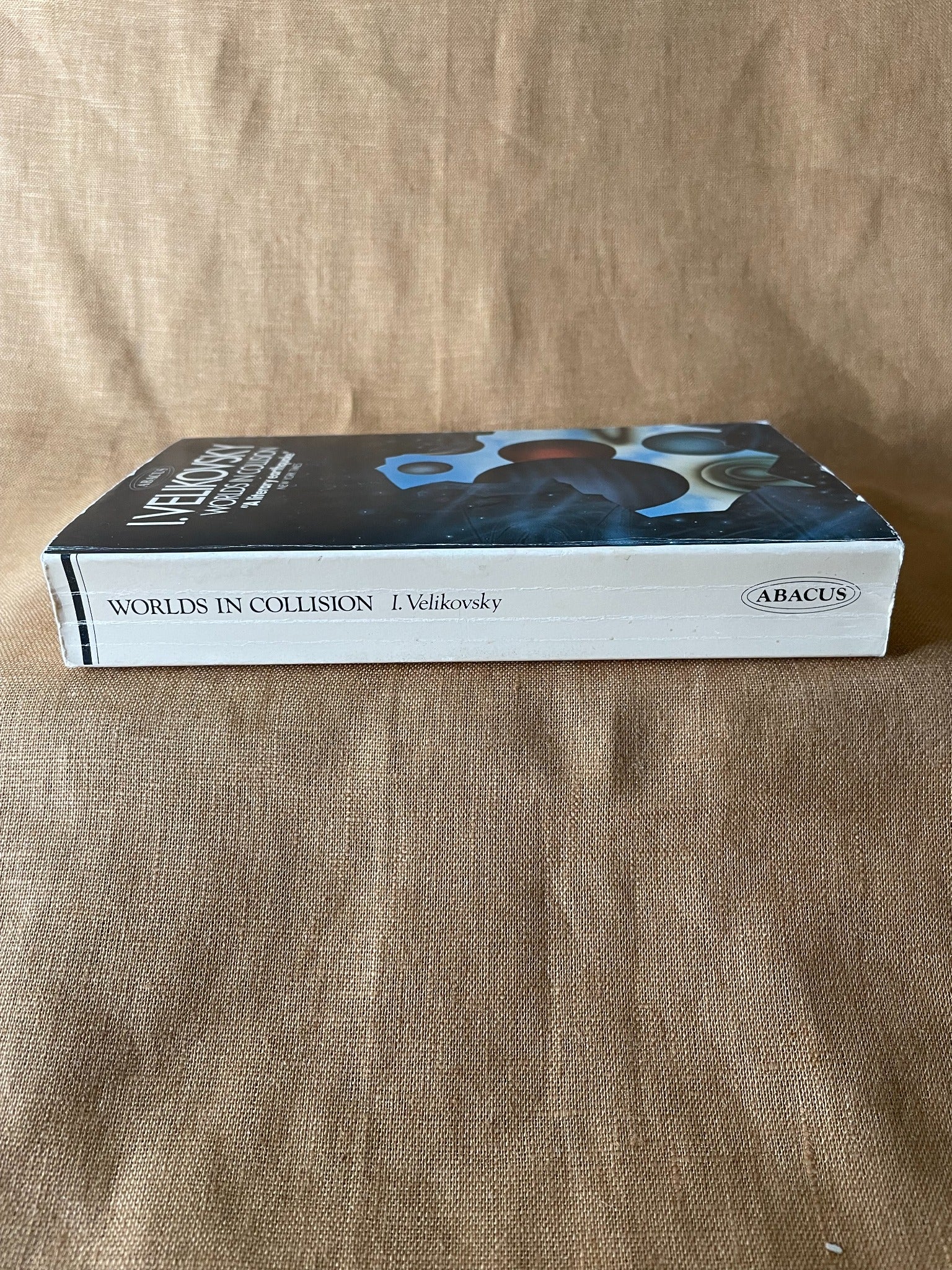 Worlds in Collision by Immanuel Velikovsky spine